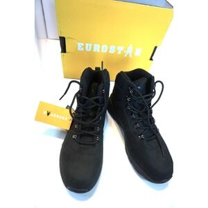 Eurostar Trevor Composite Toe Mens Work Boots Black Leather EU2760 Size 12